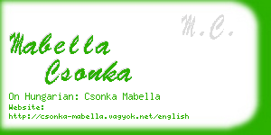 mabella csonka business card